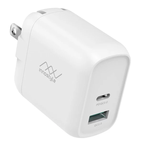 Sạc Nhanh INNOSTYLE MINIGO PRO DUAL PD/QC3.0 18W WHITE - Chính hãng